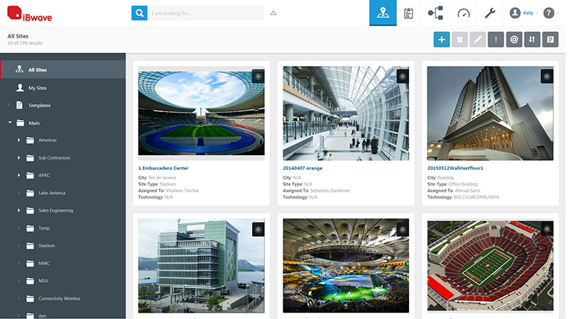 iBwave Unity Enterprise - Projects List Mode