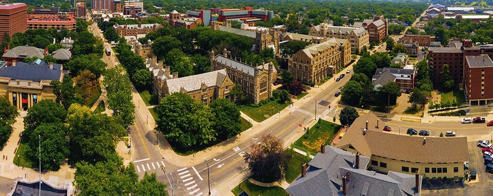 University of Michigan Ann Arbor Aerial view