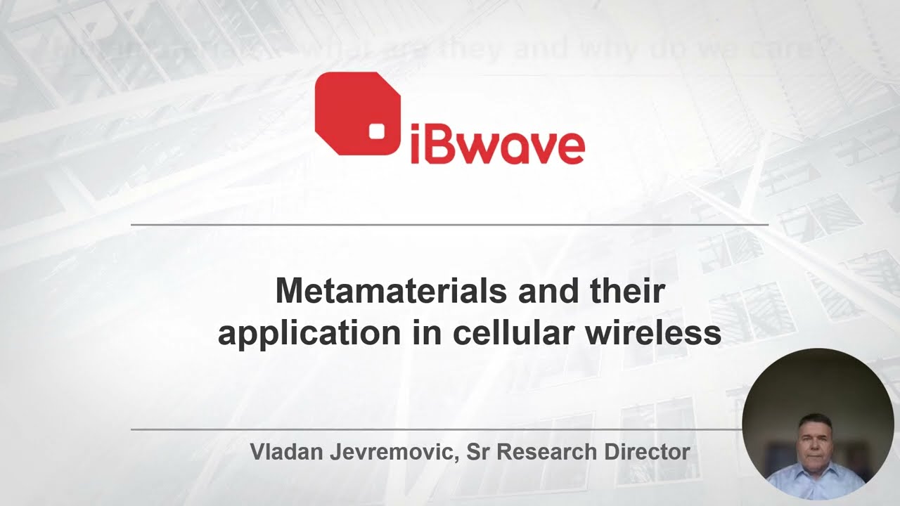 Metamaterials and Their Application in Cellular Wireless - In-building ...